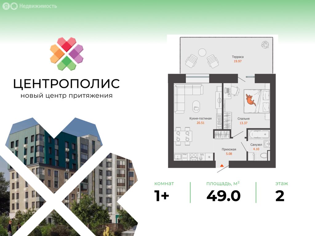 Варианты планировок ЖК «Центрополис» - планировка 9