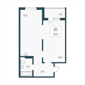 Квартира 53,4 м², 2-комнатная - изображение 1