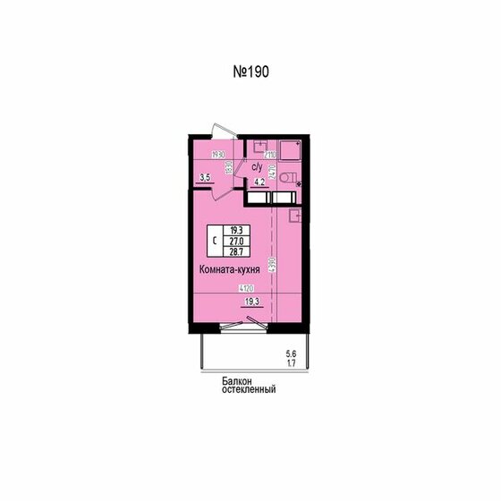 28,5 м², квартира-студия 7 000 000 ₽ - изображение 91