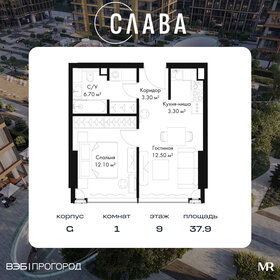 Квартира 37,9 м², 1-комнатная - изображение 1