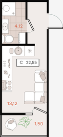 Квартира 22,6 м², студия - изображение 1