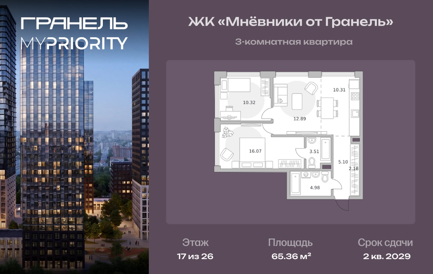 73 м², 3-комнатная квартира 32 000 000 ₽ - изображение 135
