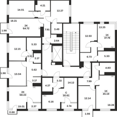 Квартира 45,2 м², 1-комнатная - изображение 3