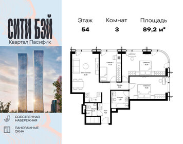 Квартира 89,2 м², 3-комнатная - изображение 1