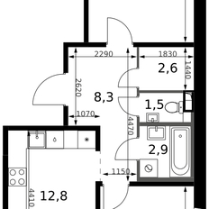Квартира 56,9 м², 2-комнатная - изображение 2