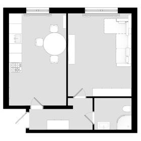 Квартира 52,2 м², 1-комнатная - изображение 1