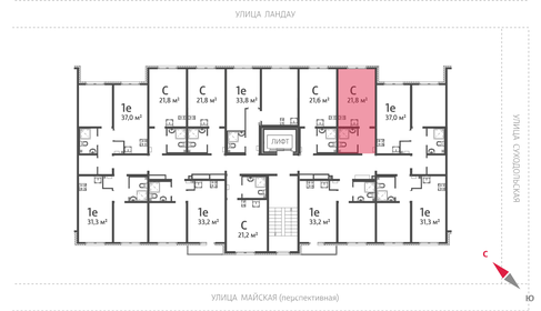 Квартира 37 м², 1-комнатная - изображение 3