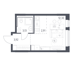 Квартира 22,3 м², студия - изображение 1