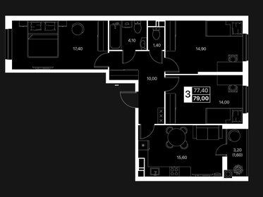Квартира 79 м², 3-комнатная - изображение 1