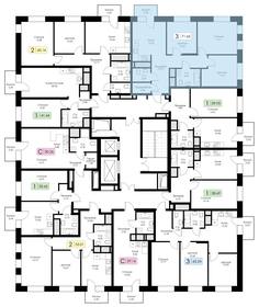 Квартира 71,7 м², 3-комнатная - изображение 1