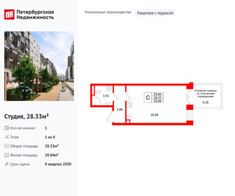 Квартира 28,3 м², студия - изображение 1