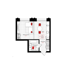 Квартира 30,4 м², студия - изображение 1