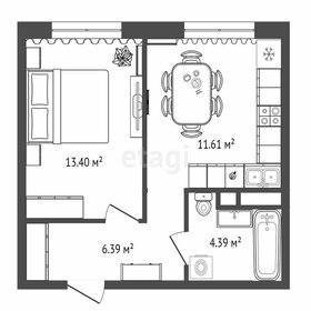 Квартира 37,2 м², 1-комнатная - изображение 1