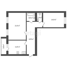 Квартира 68,3 м², 2-комнатная - изображение 1