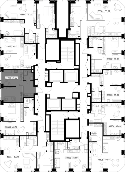 28,8 м², квартира-студия 20 165 760 ₽ - изображение 52