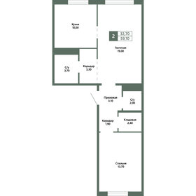 Квартира 59,1 м², 2-комнатная - изображение 1