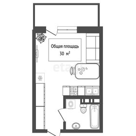 Квартира 30 м², студия - изображение 5