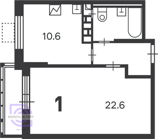 Квартира 42,1 м², 1-комнатная - изображение 2
