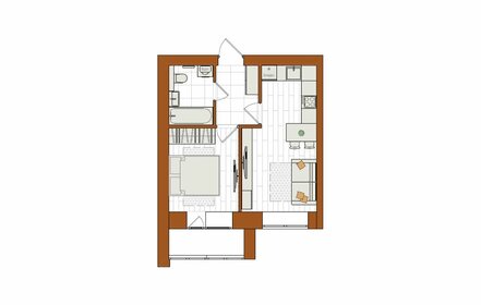 Квартира 35,2 м², 2-комнатная - изображение 1