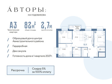 Квартира 82,1 м², 3-комнатная - изображение 1