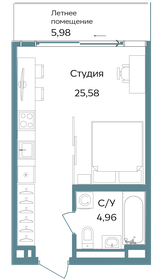Квартира 36,5 м², студия - изображение 1