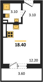 Квартира 22 м², студия - изображение 1