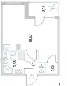 Квартира 25,7 м², студия - изображение 1
