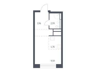 Квартира 20,7 м², студия - изображение 1