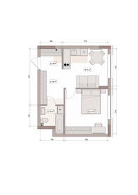 Квартира 39,3 м², 2-комнатная - изображение 2
