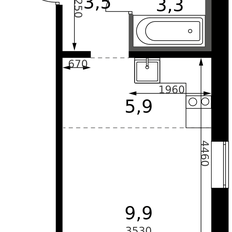 Квартира 22,6 м², студия - изображение 2
