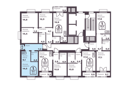 Квартира 32,2 м², 1-комнатная - изображение 4