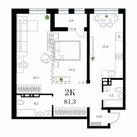 Квартира 83,6 м², 2-комнатная - изображение 1