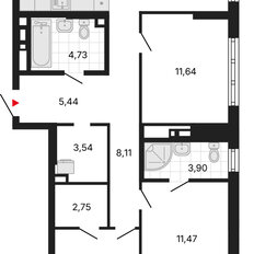 Квартира 86,4 м², 3-комнатная - изображение 3