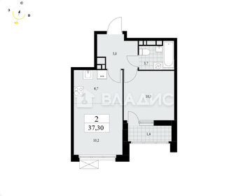 Квартира 37,3 м², 2-комнатная - изображение 2