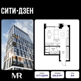 Квартира 28,8 м², студия - изображение 1