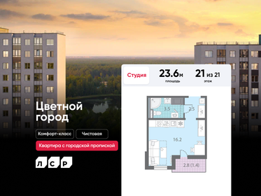 Квартира 23,6 м², студия - изображение 1