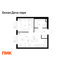 Квартира 30,2 м², 1-комнатная - изображение 1