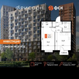 Квартира 39,9 м², 1-комнатная - изображение 1