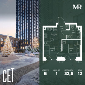 Квартира 32,6 м², 1-комнатная - изображение 1