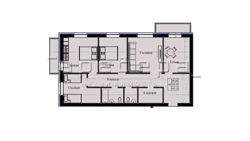 Квартира 107 м², 4-комнатная - изображение 1