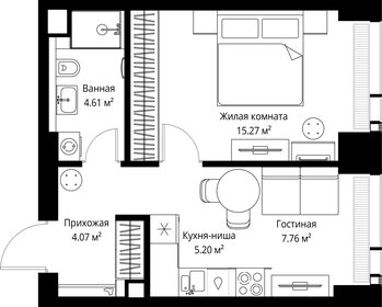 Квартира 36,9 м², 1-комнатная - изображение 2