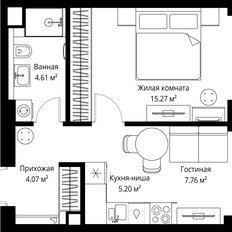 Квартира 36,9 м², 1-комнатная - изображение 3