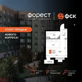 Квартира 28,3 м², 1-комнатная - изображение 1