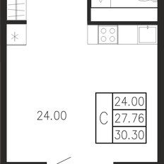 Квартира 30,3 м², студия - изображение 3