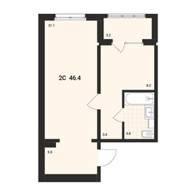 Квартира 46,4 м², 2-комнатная - изображение 1