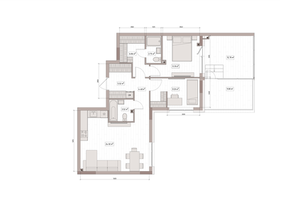 Квартира 86,4 м², 3-комнатная - изображение 2