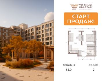 Квартира 35 м², 2-комнатная - изображение 1