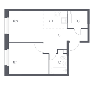 Квартира 41,8 м², 1-комнатная - изображение 1