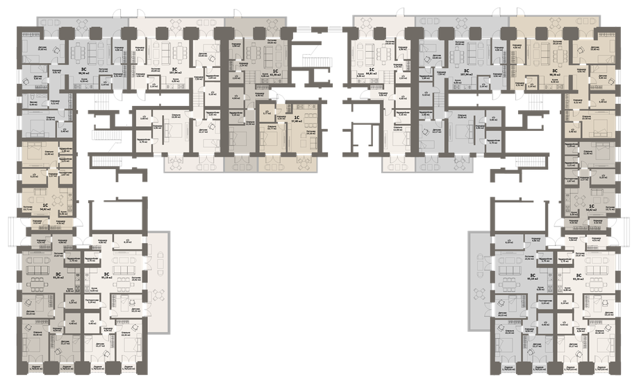43,8 м², квартира-студия 6 126 400 ₽ - изображение 29