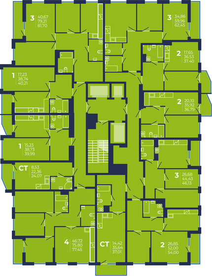 37 м², 2-комнатная квартира 4 400 000 ₽ - изображение 57